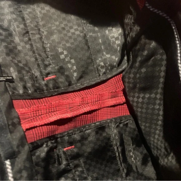 L.A.M.B. Gwen Stefani Plaid Y2K Punk Rock Pants black red skinny low rise - Picture 6 of 16